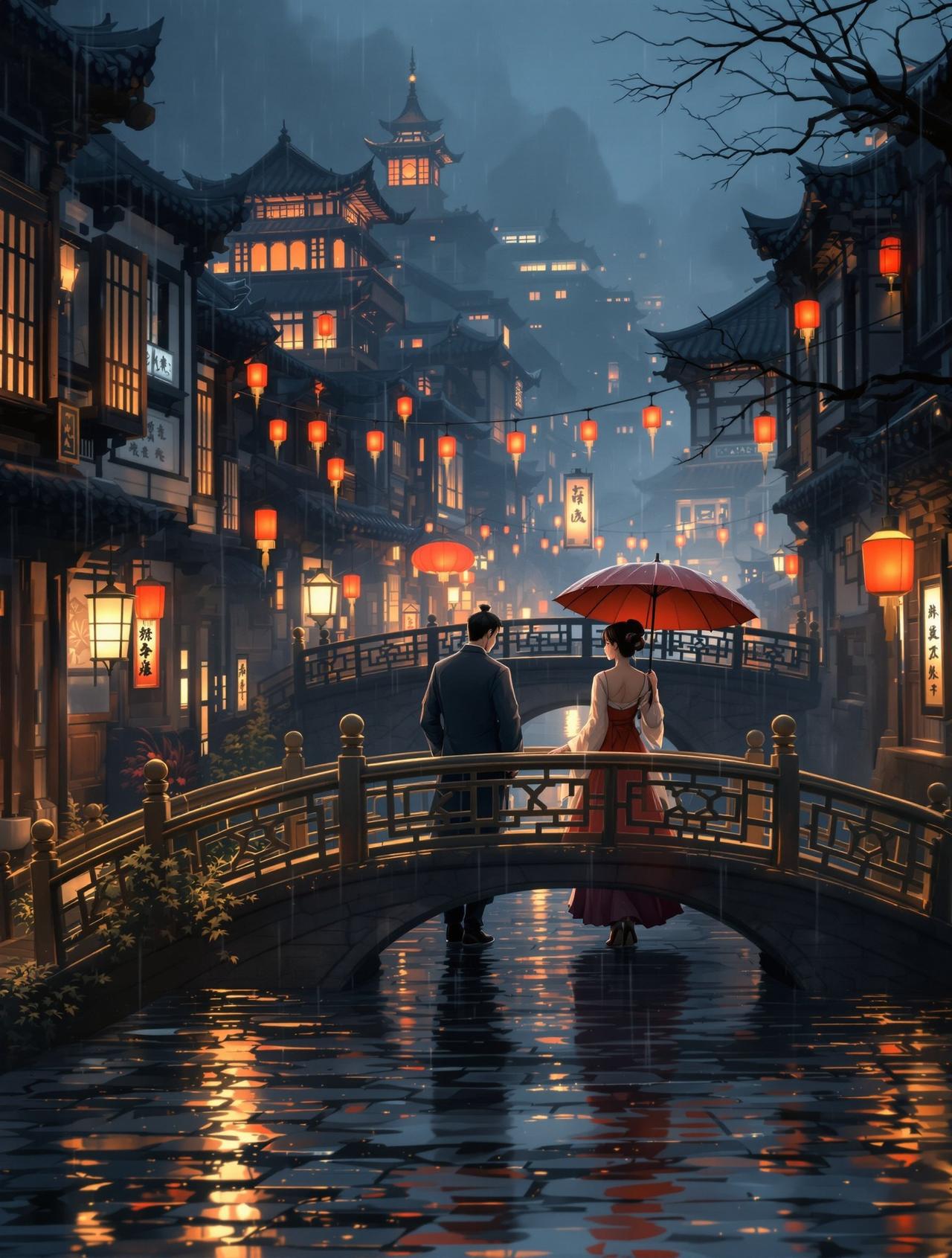 泡泡漫画 - 长安夜雨 泡泡漫画 - 长安夜雨:千年长安,一场雨困住了两个人